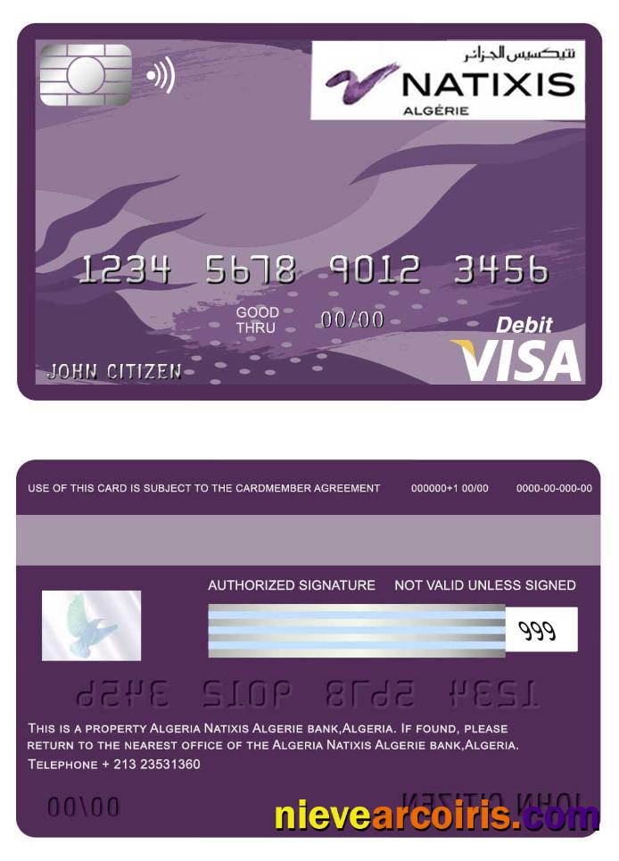 Algeria Natixis Algerie bank visa card